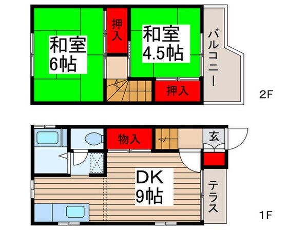 テラスリーズンAの物件間取画像